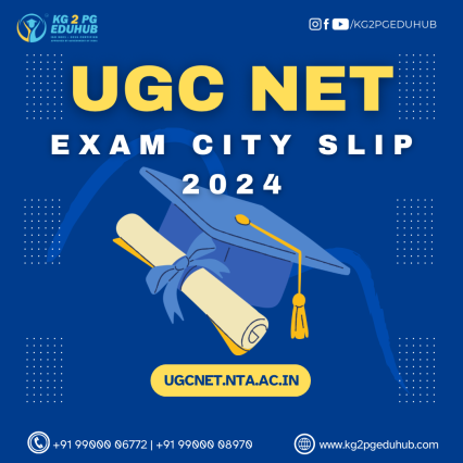 UGC NET Exam City Slip 2024